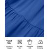 imageZESICA Womens 2025 Summer Square Neck Short Puff Sleeve Solid Color High Waist Casual Smocked Flowy A Line Tiered Midi DressRoyal Blue