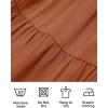 imageZESICA Womens 2025 Summer Square Neck Short Puff Sleeve Solid Color High Waist Casual Smocked Flowy A Line Tiered Midi DressRust