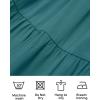 imageZESICA Womens 2025 Summer Square Neck Short Puff Sleeve Solid Color High Waist Casual Smocked Flowy A Line Tiered Midi DressTeal Green