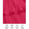 imageZESICA Womens 2025 Long Sleeve Crew Neck Ruffle Tiered Layered Chiffon Flowy Swing 2025 Long Midi DressRose