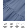imageZESICA Womens 2025 Summer Casual V Neck Flutter Sleeve Bohemian Ruffle Smocked A Line Swing Mini DressDarkblue