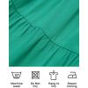 imageZESICA Womens 2025 Summer Casual V Neck Flutter Sleeve Bohemian Ruffle Smocked A Line Swing Mini DressGreen