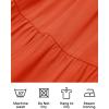 imageZESICA Womens 2025 Summer Casual V Neck Flutter Sleeve Bohemian Ruffle Smocked A Line Swing Mini DressOrange