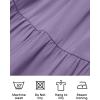 imageZESICA Womens 2025 Summer Casual V Neck Flutter Sleeve Bohemian Ruffle Smocked A Line Swing Mini DressPurple