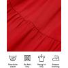 imageZESICA Womens 2025 Summer Casual V Neck Flutter Sleeve Bohemian Ruffle Smocked A Line Swing Mini DressRed