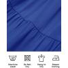imageZESICA Womens 2025 Summer Casual V Neck Flutter Sleeve Bohemian Ruffle Smocked A Line Swing Mini DressRoyalblue
