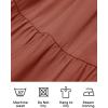 imageZESICA Womens 2025 Summer Casual V Neck Flutter Sleeve Bohemian Ruffle Smocked A Line Swing Mini DressRust