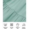 imageZESICA Womens 2025 Summer Casual V Neck Flutter Sleeve Bohemian Ruffle Smocked A Line Swing Mini DressSage