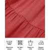 imageZESICA Womens 2025 Summer Casual V Neck Flutter Sleeve Bohemian Ruffle Smocked A Line Swing Mini DressWatermelon