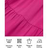 imageZESICA Womens Sexy Boho Off Shoulder Puff Short Sleeve High Waist Ruffled Flowy A Line Beach Party Midi DressRose
