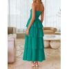 imageZESICA Womens Summer Boho Strapless Maxi Dress 2025 Casual Sleeveless Off Shoulder Smocked Tiered Beach Long SundressPeacock