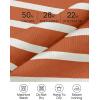 imageZESICA Womens Striped Sweaters Casual Long Sleeve Mock Neck Contrast Color Comfy Loose Knit Pullover TopsOrange