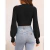 imageZESICA Womens Fall Mock Neck Cropped Sweater Long Sleeve Soft Ribbed Knit Pullover Jumper TopsBlack
