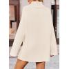 imageZESICA Womens Winter Sweaters Oversized Turtleneck Long Sleeve Chunky Knitted Pullover Sweater Jumper TopsApricot