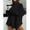 imageZESICA Womens Winter Sweaters Oversized Turtleneck Long Sleeve Chunky Knitted Pullover Sweater Jumper TopsBlack