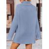 imageZESICA Womens Winter Sweaters Oversized Turtleneck Long Sleeve Chunky Knitted Pullover Sweater Jumper TopsBlue