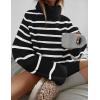 imageZESICA Womens Winter Sweaters Oversized Turtleneck Long Sleeve Chunky Knitted Pullover Sweater Jumper TopsDim