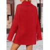 imageZESICA Womens Winter Sweaters Oversized Turtleneck Long Sleeve Chunky Knitted Pullover Sweater Jumper TopsFirered
