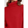 imageZESICA Womens Winter Sweaters Oversized Turtleneck Long Sleeve Chunky Knitted Pullover Sweater Jumper TopsFirered