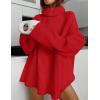 imageZESICA Womens Winter Sweaters Oversized Turtleneck Long Sleeve Chunky Knitted Pullover Sweater Jumper TopsFirered