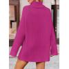 imageZESICA Womens Winter Sweaters Oversized Turtleneck Long Sleeve Chunky Knitted Pullover Sweater Jumper TopsRoseberry