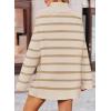 imageZESICA Womens Winter Sweaters Oversized Turtleneck Long Sleeve Chunky Knitted Pullover Sweater Jumper TopsSand