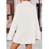 imageZESICA Womens Winter Sweaters Oversized Turtleneck Long Sleeve Chunky Knitted Pullover Sweater Jumper TopsWhite