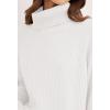 imageZESICA Womens Winter Sweaters Oversized Turtleneck Long Sleeve Chunky Knitted Pullover Sweater Jumper TopsWhite