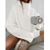 imageZESICA Womens Winter Sweaters Oversized Turtleneck Long Sleeve Chunky Knitted Pullover Sweater Jumper TopsWhite