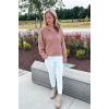 imageZESICA Womens Fall Lapel Collar V Neck Long Sleeve Ribbed Knit Comfy Loose Casual Pullover Sweater Jumper TopKhaki