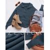 imageZESICA Womens Fall Lapel Collar V Neck Long Sleeve Ribbed Knit Comfy Loose Casual Pullover Sweater Jumper TopNavy