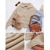 imageZESICA Womens Fall Lapel Collar V Neck Long Sleeve Ribbed Knit Comfy Loose Casual Pullover Sweater Jumper TopOatmeal