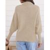 imageZESICA Womens Fall Lapel Collar V Neck Long Sleeve Ribbed Knit Comfy Loose Casual Pullover Sweater Jumper TopOatmeal