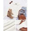 imageZESICA Womens Fall Lapel Collar V Neck Long Sleeve Ribbed Knit Comfy Loose Casual Pullover Sweater Jumper TopWhite