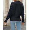 imageZESICA Womens Fall Turtleneck Batwing Long Sleeve Ribbed Knit Casual Soft Pullover Sweater Jumper TopBlack