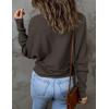 imageZESICA Womens Fall Turtleneck Batwing Long Sleeve Ribbed Knit Casual Soft Pullover Sweater Jumper TopCoffee
