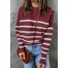 imageZESICA Womens Fall Turtleneck Batwing Long Sleeve Ribbed Knit Casual Soft Pullover Sweater Jumper TopPlum