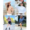 imageZESICA Womens Fall Turtleneck Batwing Long Sleeve Ribbed Knit Casual Soft Pullover Sweater Jumper TopWhite