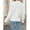 imageZESICA Womens Fall Turtleneck Batwing Long Sleeve Ribbed Knit Casual Soft Pullover Sweater Jumper TopWhite