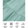 imageZESICA Womens 2025 Summer Spaghetti Strap Sleeveless Square Neck Ruffle A Line Swing Mini DressLightgreen