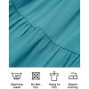 imageZESICA Womens 2025 Summer Spaghetti Strap Sleeveless Square Neck Ruffle A Line Swing Mini DressPeacock