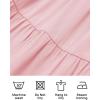 imageZESICA Womens 2025 Summer Spaghetti Strap Sleeveless Square Neck Ruffle A Line Swing Mini DressPink