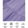 imageZESICA Womens 2025 Summer Spaghetti Strap Sleeveless Square Neck Ruffle A Line Swing Mini DressPurple