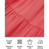 imageZESICA Womens 2025 Summer Spaghetti Strap Sleeveless Square Neck Ruffle A Line Swing Mini DressWatermelon