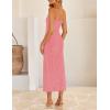 imageZESICA Womens 2025 Summer Boho Floral Strapless Bodycon Dress Off Shoulder Tube Beach Party Long Midi DressesDusty Pink