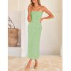 imageZESICA Womens 2025 Summer Boho Floral Strapless Bodycon Dress Off Shoulder Tube Beach Party Long Midi DressesGreen