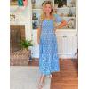 imageZESICA Womens 2025 Summer Boho Floral Print Square Neck Ruffle Swing Beach Long Maxi DressBluishviolet