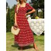 imageZESICA Womens 2025 Summer Boho Floral Print Square Neck Ruffle Swing Beach Long Maxi DressLycheered