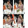 imageZESICA Womens Casual Turtleneck Long Lantern Sleeve Oversized Ribbed Knit Pullover Sweater Jumper TopAlmond