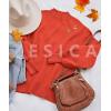 imageZESICA Womens Casual Turtleneck Long Lantern Sleeve Oversized Ribbed Knit Pullover Sweater Jumper TopFirered